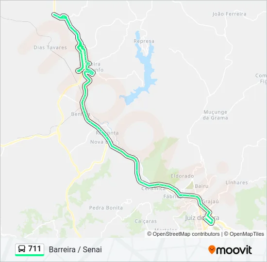 711 Bus Line Map