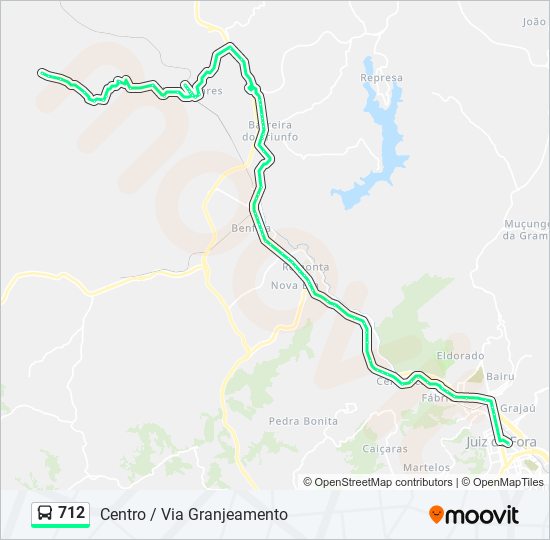 712 bus Line Map