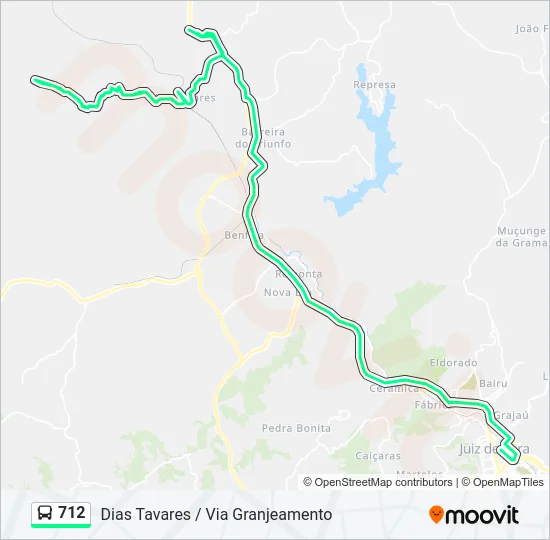712 Bus Line Map