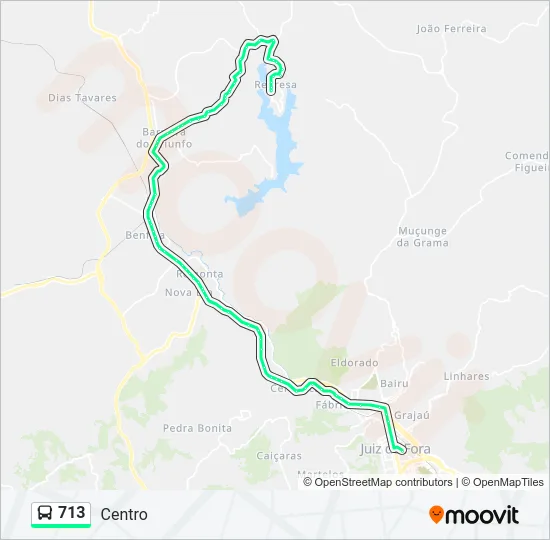 713 Bus Line Map