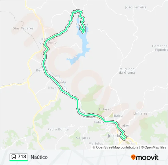 713 Bus Line Map