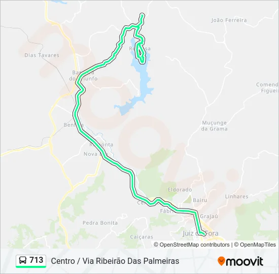 713 Bus Line Map