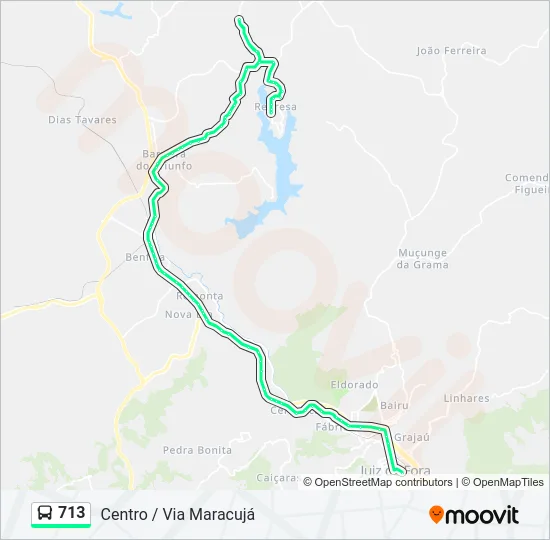 713 Bus Line Map