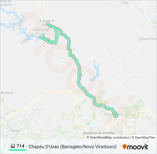 714 Bus Line Map