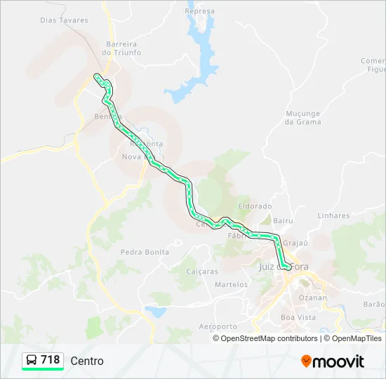 718 Bus Line Map
