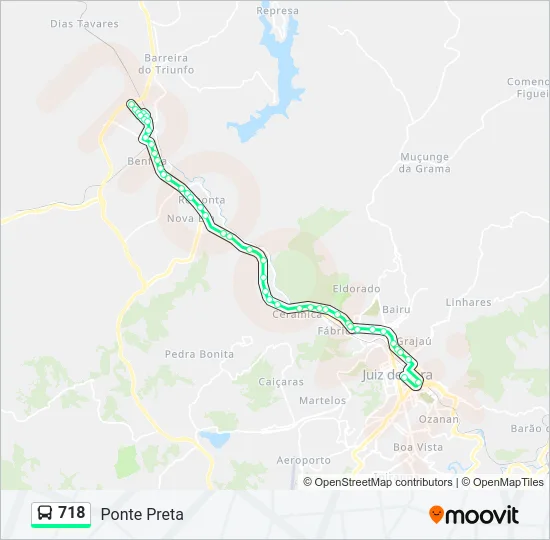 718 Bus Line Map