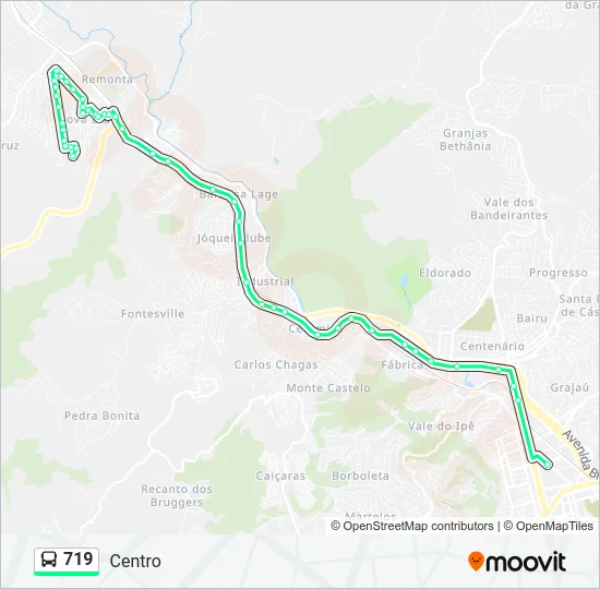719 Bus Line Map