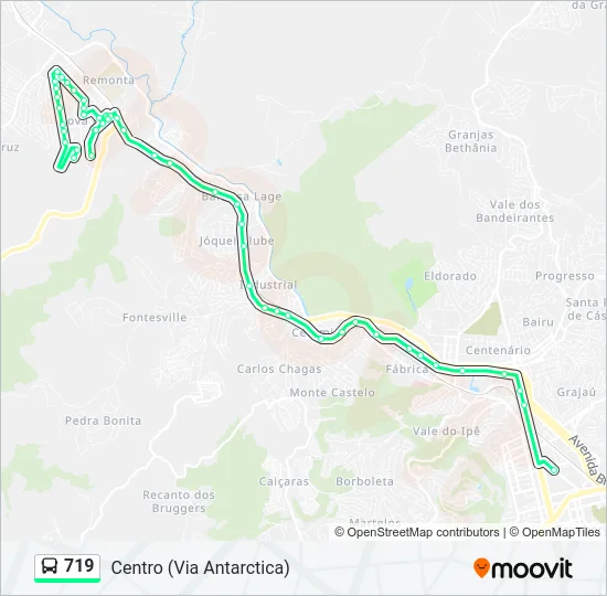 719 Bus Line Map