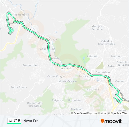 719 bus Line Map