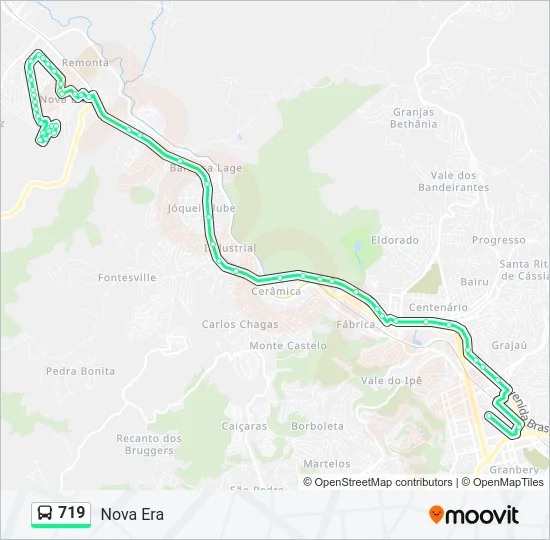 719 Bus Line Map