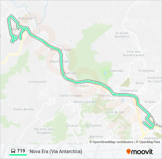 719 Bus Line Map