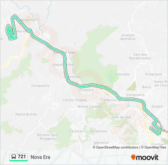721 Bus Line Map