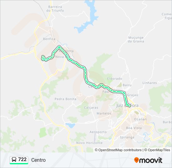 Mapa de 722 de autobús