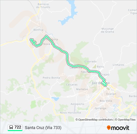 Mapa de 722 de autobús