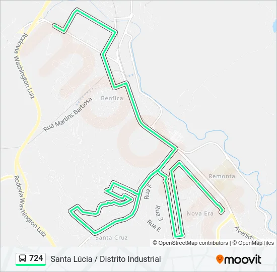 724 Bus Line Map