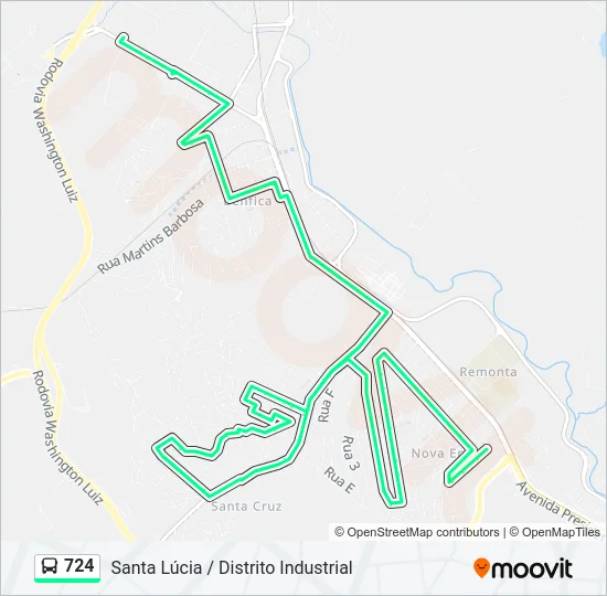 724 Bus Line Map