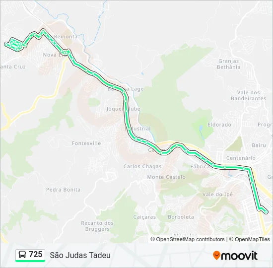 725 Bus Line Map