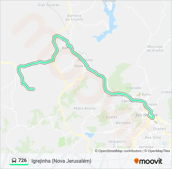 726 Bus Line Map