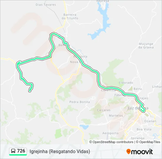 726 Bus Line Map
