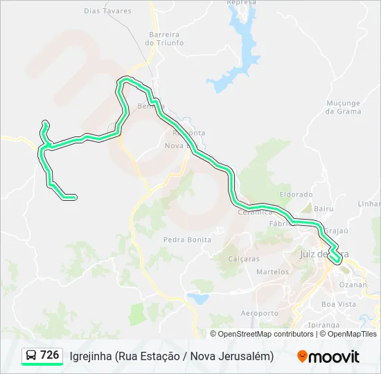 726 Bus Line Map