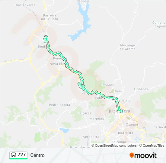 727 Bus Line Map