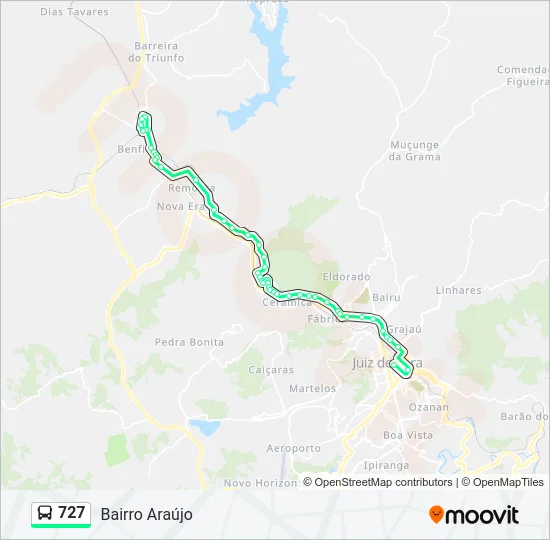 727 Bus Line Map
