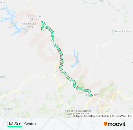 729 Bus Line Map