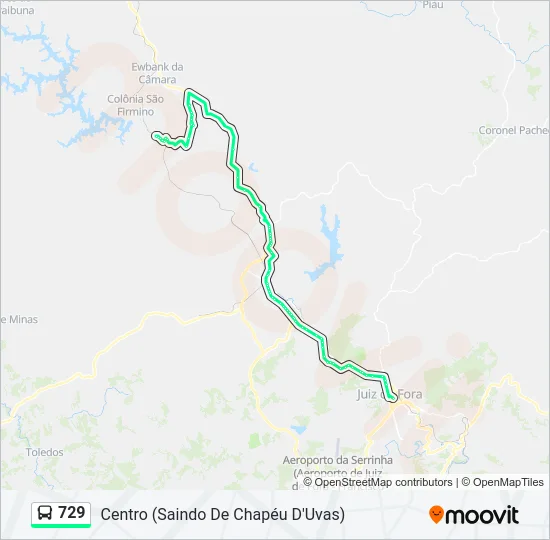 729 Bus Line Map