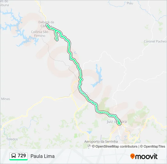 729 Bus Line Map