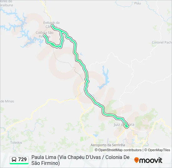 729 Bus Line Map
