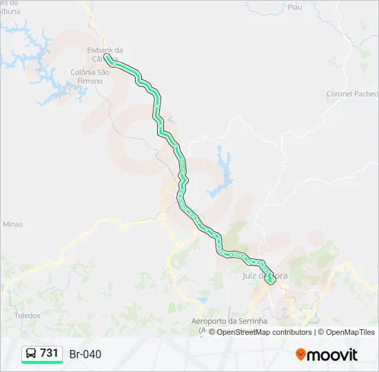 731 Bus Line Map