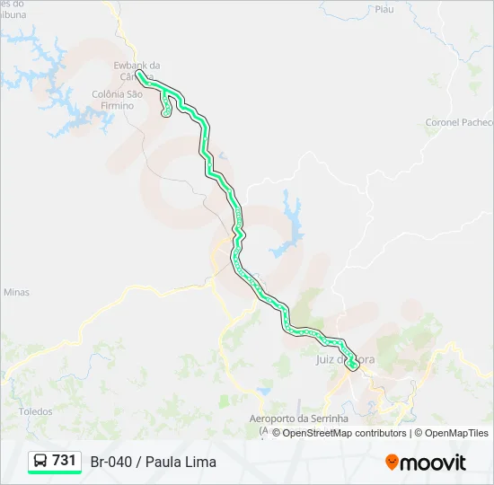 731 Bus Line Map