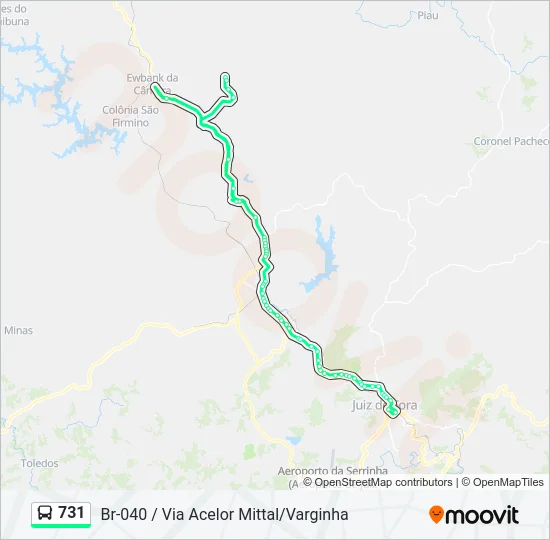 731 Bus Line Map