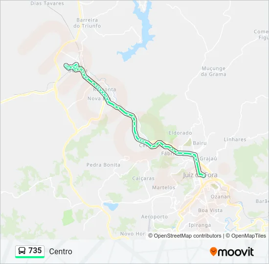 735 Bus Line Map