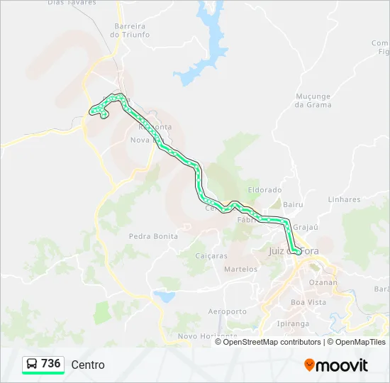 736 Bus Line Map