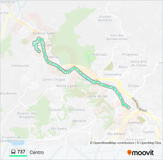 737 Bus Line Map