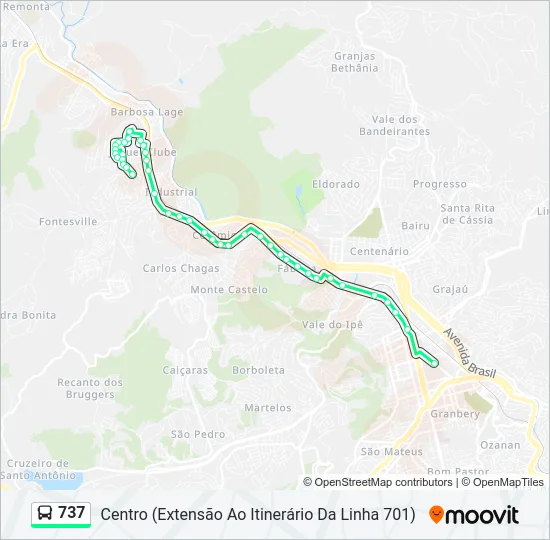 737 Bus Line Map