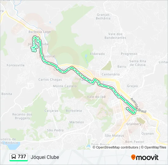 737 Bus Line Map