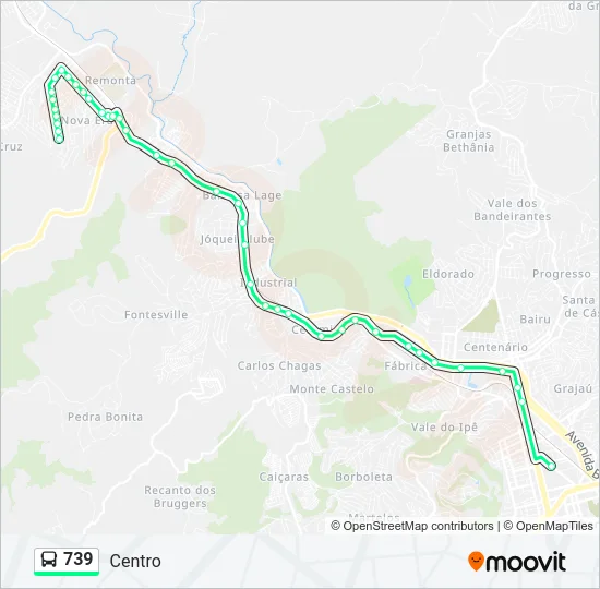 739 Bus Line Map