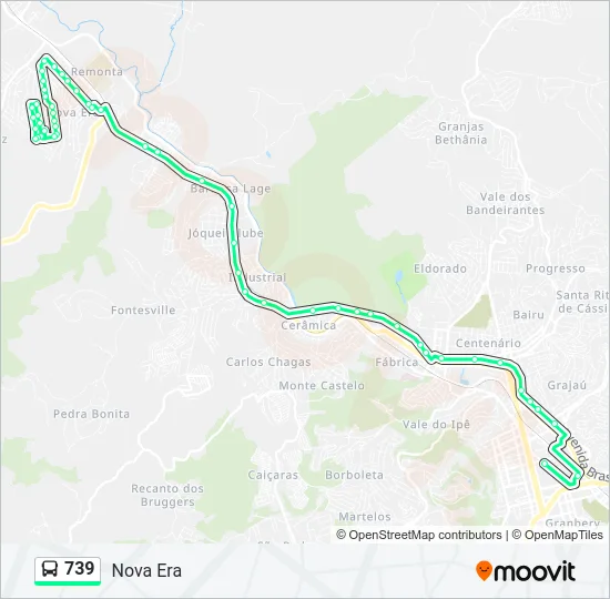 739 Bus Line Map