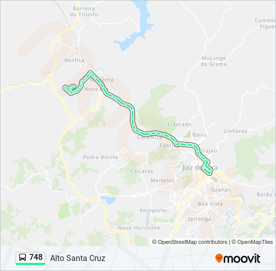 Mapa de 748 de autobús