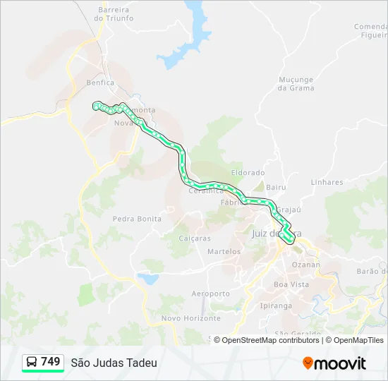749 Bus Line Map
