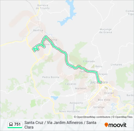 751 Bus Line Map