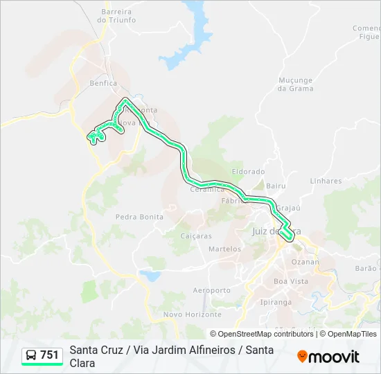 751 Bus Line Map