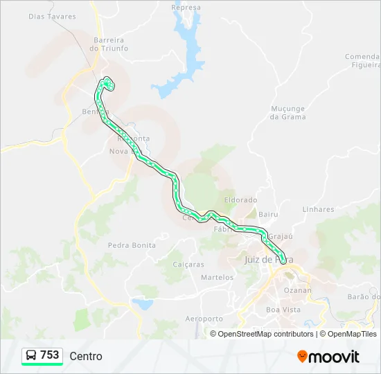 753 Bus Line Map