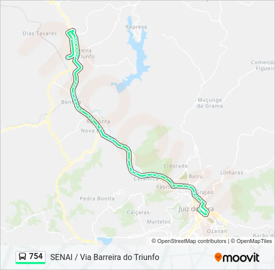 754 Bus Line Map
