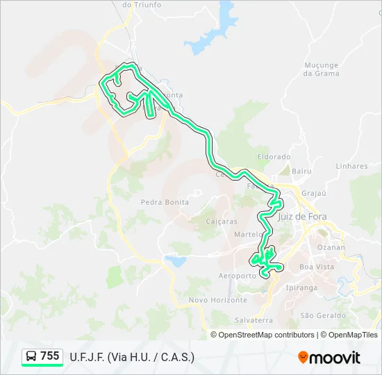 755 Bus Line Map