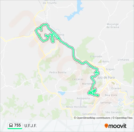 755 Bus Line Map