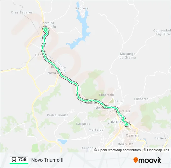 758 Bus Line Map