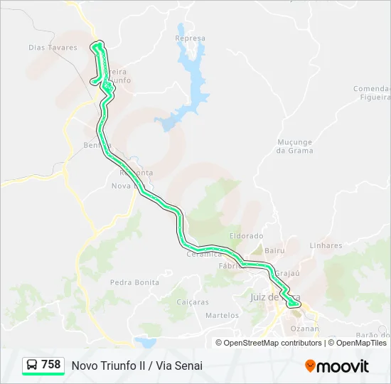 758 Bus Line Map